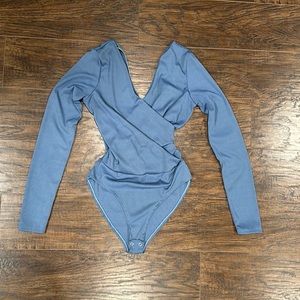 Wrapped blue bodysuit size small